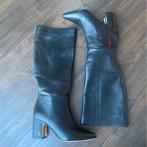 Sam Edelman, Knee High Boot, Black Leather, Hiltin Boot, 7.5